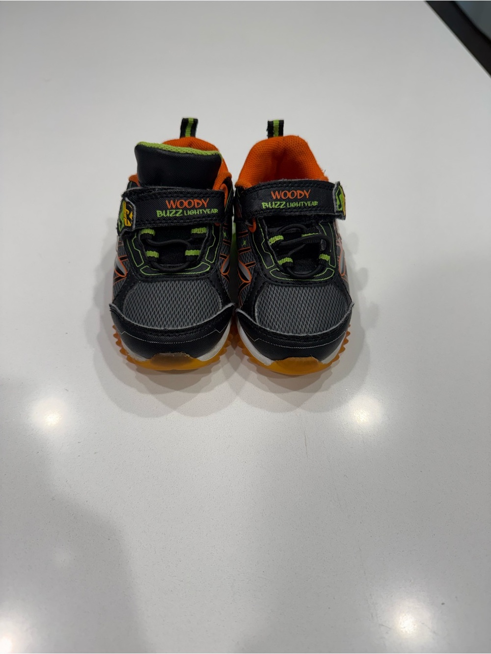 Toy Story 4 Woody Buzz Lightyear Hook & Loop Athletic Sneakers Black US 6